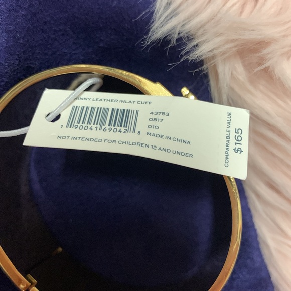 Tory Burch Skinny Leather Inlay Cuff - Picture 4 of 4